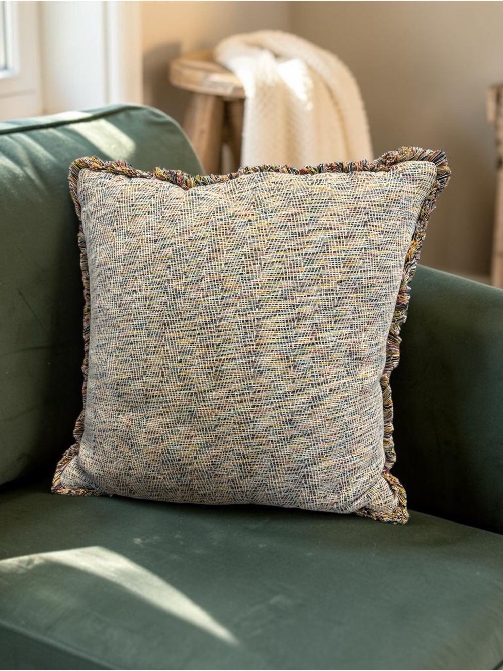 Opal House‎ Fringe Jacquard Euro Pillow